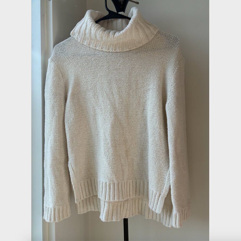 Madewell White Turtleneck Knit Sweater- Size XS